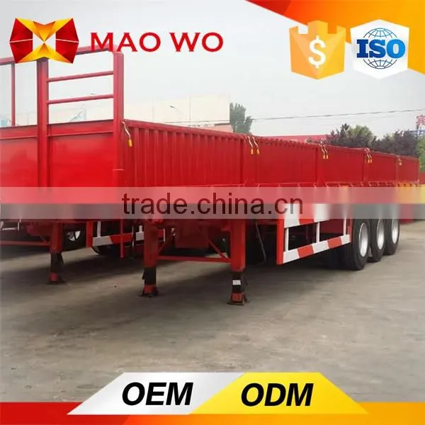 China 3 Axle Heavy Duty Side Wall Semi-trailer Factory Price for Sale photo-2