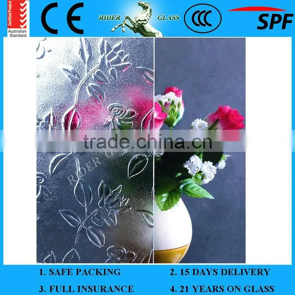 3.5mm 4.5mm High Quality Clear Figured Glass With CE and ISO9001 photo-6