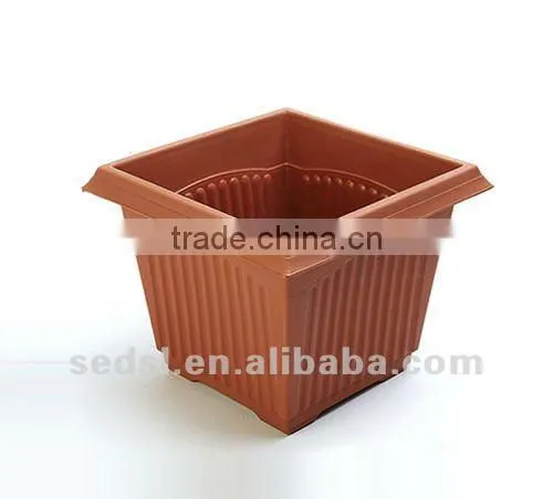 Square Garden Plastic Terracotta Pots Wholesale photo-3