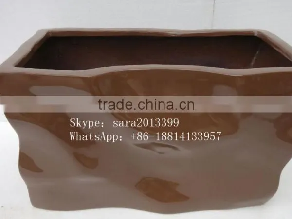 Fiberglass Planter Outdoor Big Rectangular Planter Flower Pot photo-3