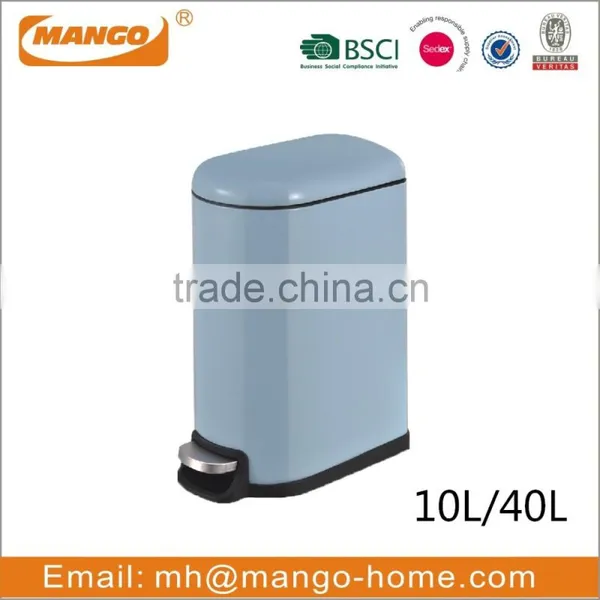 Round Powder Coating Waste Step Bin With Soft Close Lid photo-2