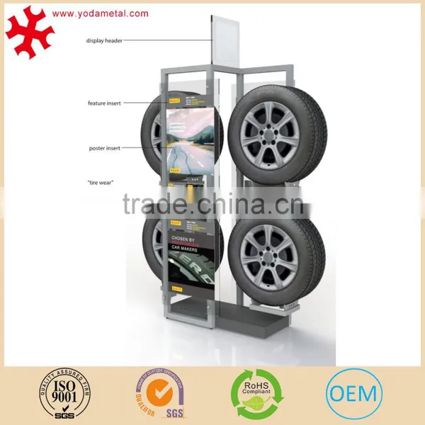 Heavty Duty Car Tyre Parts Display Rack for Retail Store, 4S Store Tire Storage Stand Metal Metal Tire Display photo-3