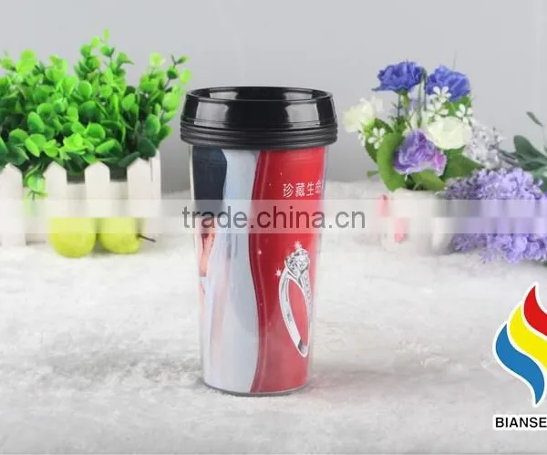 Customized Printing Paper Insert Travel Mug Double Wall Paper Cup photo-5