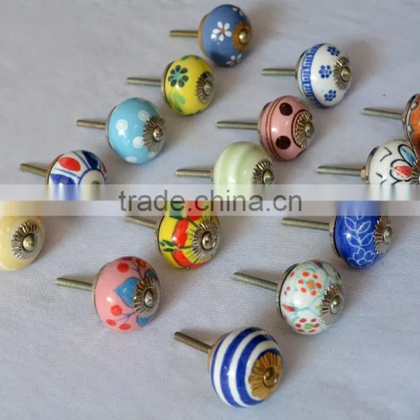 Latest Mix Design Hand Painted Kitchen Cabinet Knobs photo-3