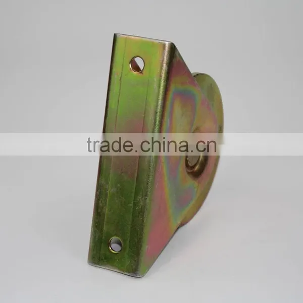 4 Inch Sliding Gate Roller Diameter 98mm Thickness 28mm Bearings 6203RS Groove "U" With Outer Support ITEM:1028PCR photo-2