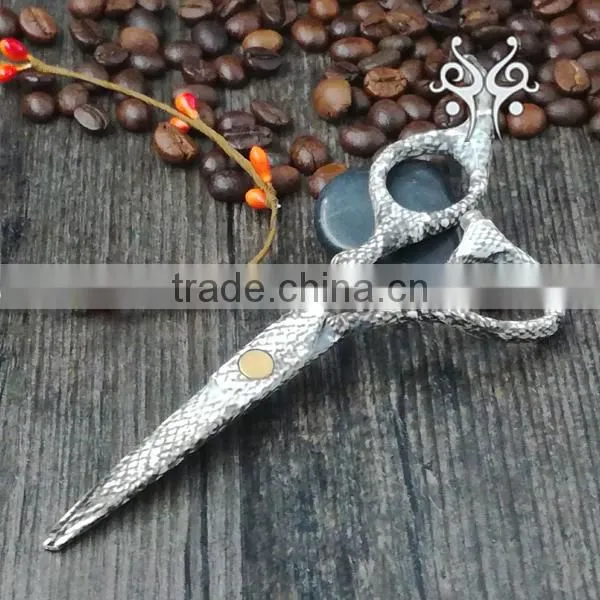 QJ-HC48 Punk Style Hair Dresser Cutting Scissor With Special Pattern photo-6