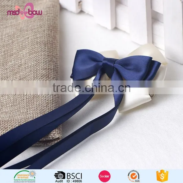 Korean Style New Design Alligator Ribbon Hair Bows Clip for Woman photo-5