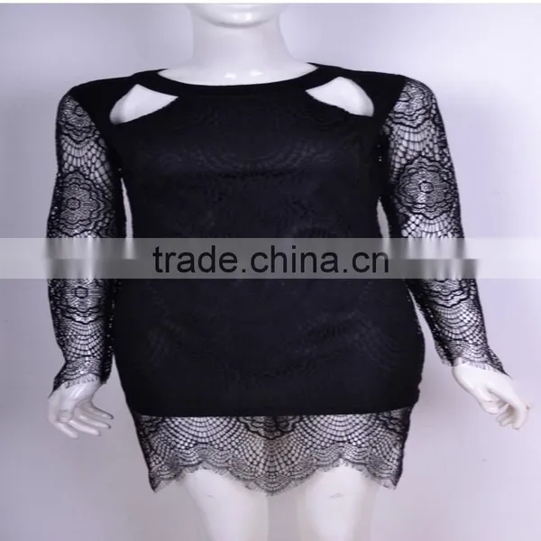 2015 Round neck Long sleeve Mini Lace Fashion Homecoming Dresses