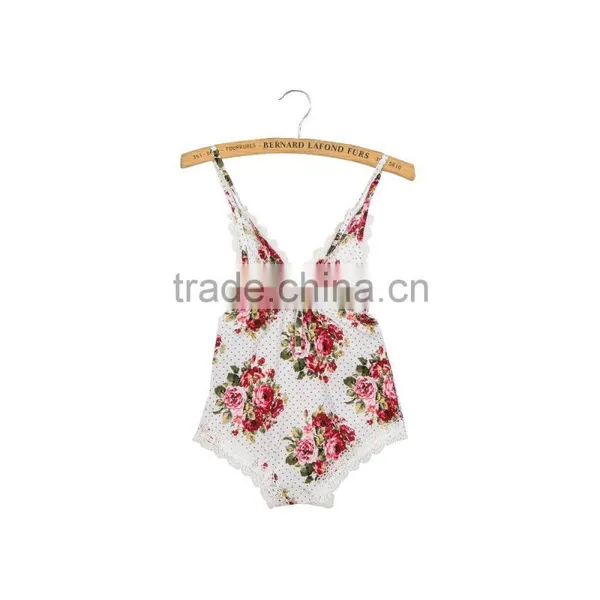Summer Baby Clothing Hot Sale Baby Girl Lace Romepr Infant and Toddlers Floral Romper photo-4