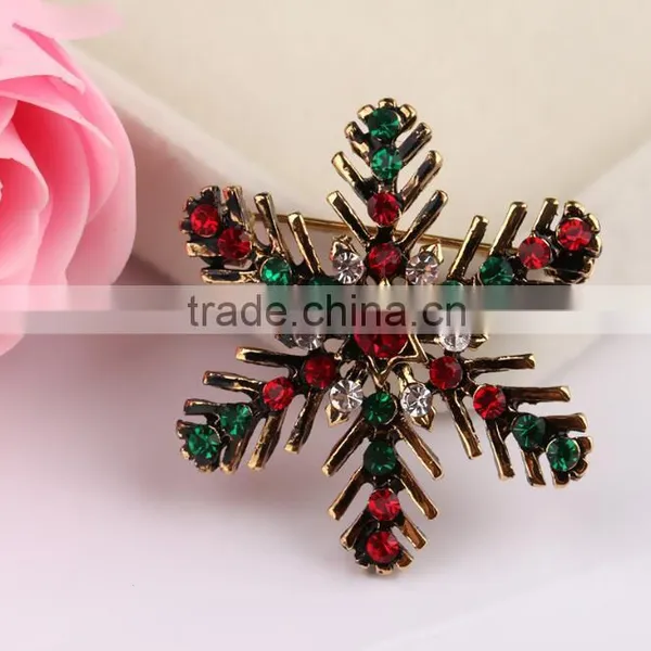 Zm53215a Christmas Snow Brooch Fashion Christmas Decorate Jewelry Snow Crystal Accessory photo-3