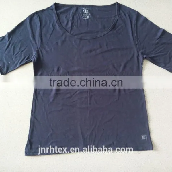 Stock Blank CVC Tshirts no Lable,lady t Shirt for Hotsale photo-2