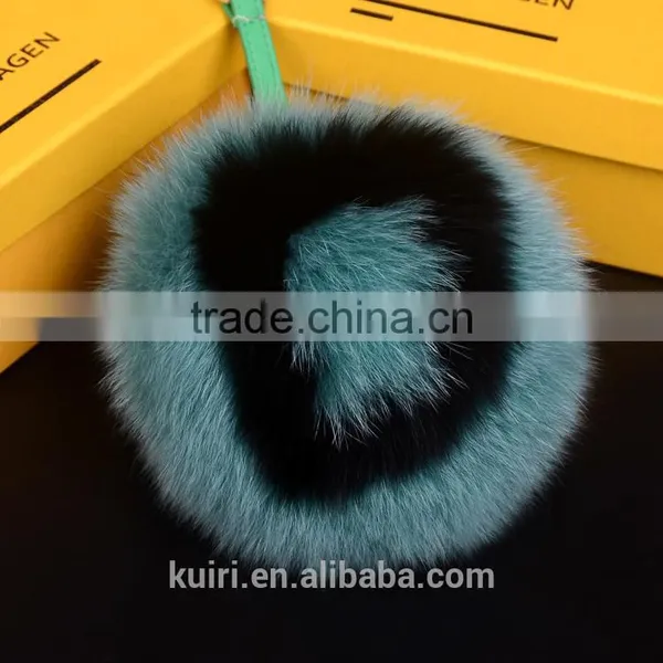 15CM Big Fluffy Bag Bugs Pom Pom Keychains Handmade Alphabet Real Fox Fur Ball Key Chain Bag Charm Monster Letter Pompoms photo-4