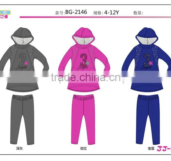 Cheap Girl's Knit Set Sports Set Wholesale Lot photo-2