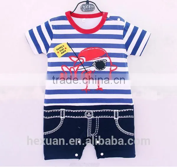 Baby Jumpsuit Print Cartoon Animal Summer Short Sleeve Romper Set photo-5