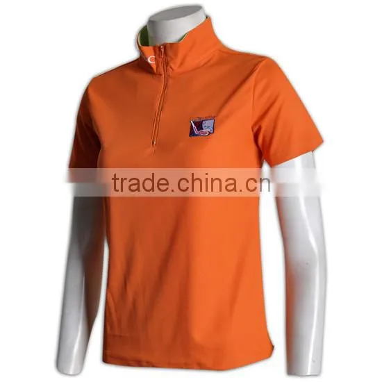 Orange Color Lady Shirt With High Collar Shirt photo-2