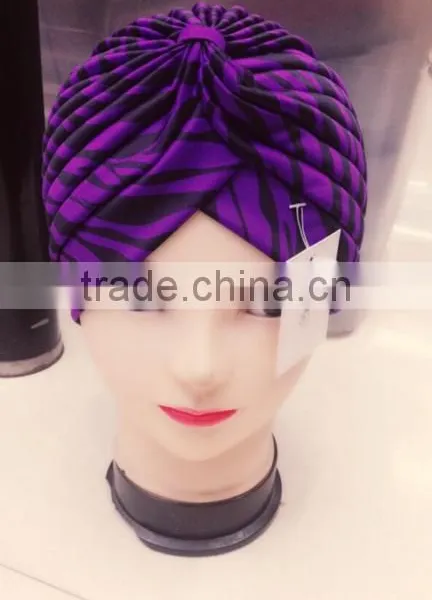 New Color Striped Indian Cap Arabic Muslim Headscarf Hat Lady Print Hat Wholesale photo-3