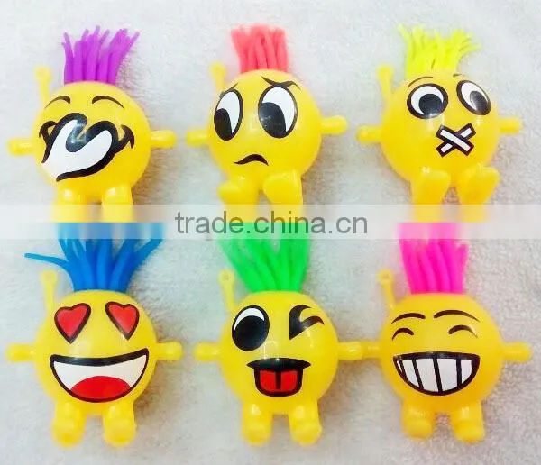 TPR Bounce Ball Emoji Keychain Flashing Bounce Ball Skip Ball photo-4