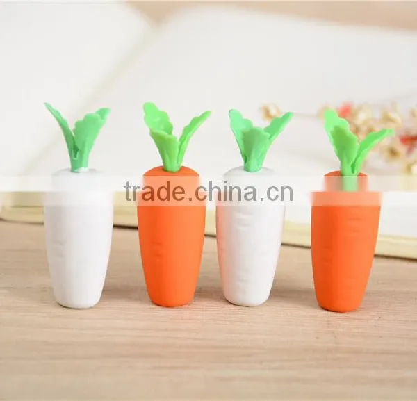 Novel Creative 3d Carrot Jumbo Magic Gel Pen Top Erasers Packing Logo Customs photo-5
