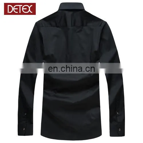 High Quality Custom Designs Man Black Oxford Dress Shirt photo-2