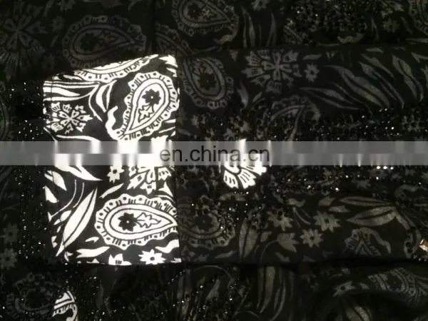 Women's Black Color Burkha With Diamond Stone Work & Printed Satin / Embroidery Work Islamic Style Burkha photo-5