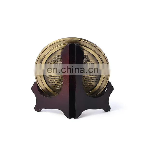 Custom Round Bronze Commemorative Plate Wholesale photo-3
