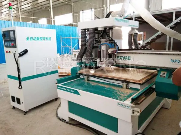 Pneumatic RD1350 CNC Router With 2 Spindles And Boring Unit photo-2