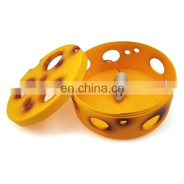 Eco-friendly Custom Color Cat Sticks Cheese Box With Electronic Mice Cat Toy Tease Cat Toy photo-2