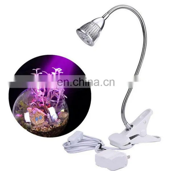 Single Head Table Desk Lamp Indoor Hydroponic Plant 5W Led Full Spectrum Grow Bulb Light photo-3