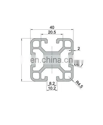 SHENGXIN t Slot 4040 Extrusion Black Aluminium Profile Industrial photo-2