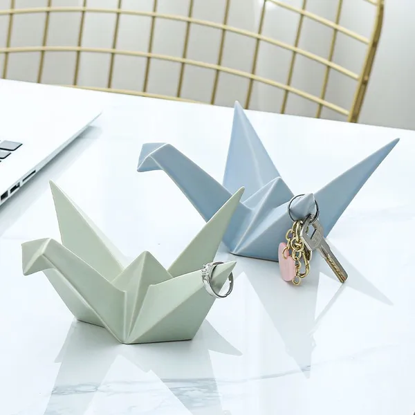 Different Size Multi-Color Paper Cranes Ceramic Decoration Nordic Style For Bedroom,Home Decor photo-5