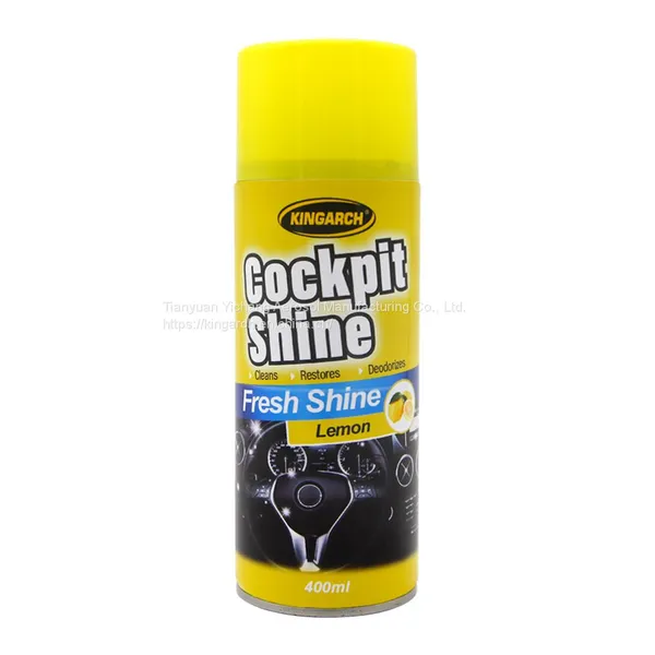 Lemon Scent Car Dashboard Polish Wax Cockpit Shine Spray Wax photo-2