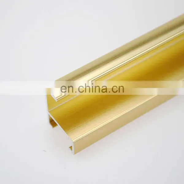 Wow!!Elegant Aluminium Furniture Edge,titanium Gold Anodize Aluminum Profile,golden Anodized Aluminium Trimming