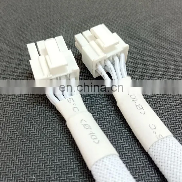 Hot Sale White Sleeved Pcie Splitter 8 Pin Female to Dual Male GPU VGA Power Cable Express Adapter Power Cable photo-3