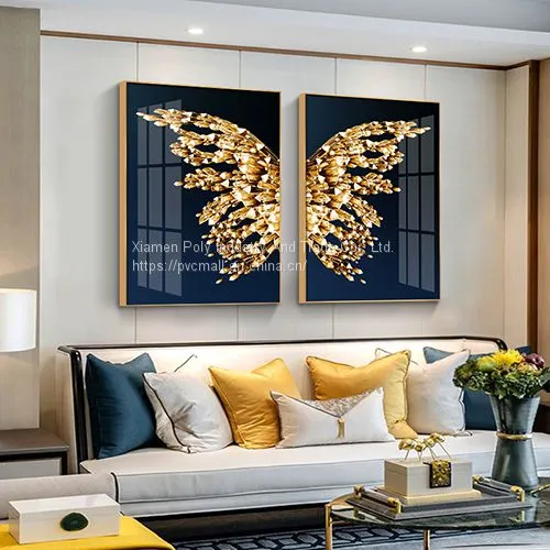 Gold Plant Leaf Canvas Poster Printed Home Decoration Painting photo-2