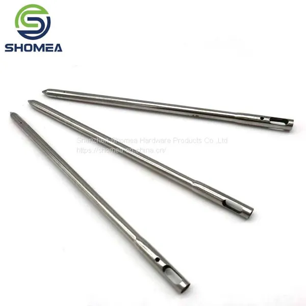 SHOMEA Customized Thin Wall 304/316 Stainless Steel Cut Slot Medical Temperature Probe photo-2
