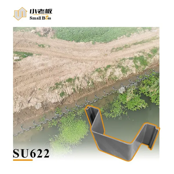 2025 New Developed Type U622 Hot Selling Grey Color Vinyl Plastic Synthetic Sheet Piles for Waterfront Structures