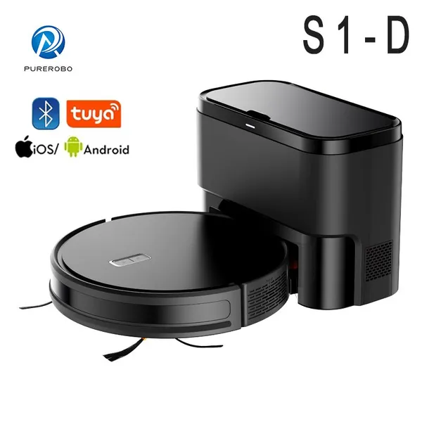 PUREROBO S1-D-Robot Vacuum Cleaner With APP & Remote Control 3 In 1 Wet Dry Mopping & Sweeping & Vacuum Dust Automatic Dust Collection Function