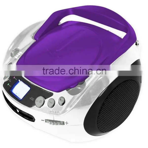 Cheapest Super Design Purple Portable Bluetooth CD Boombox photo-2