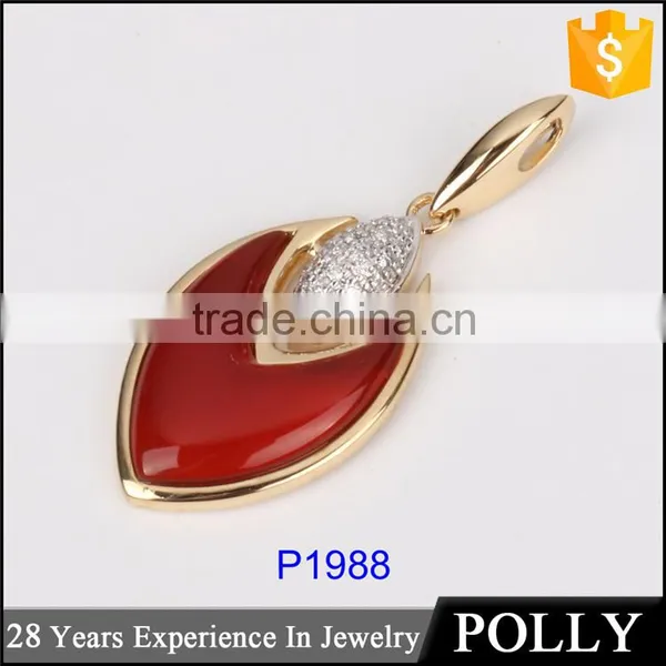 2015 Latest Design 18K Gold Agate Pendant Neckalce for Women photo-2