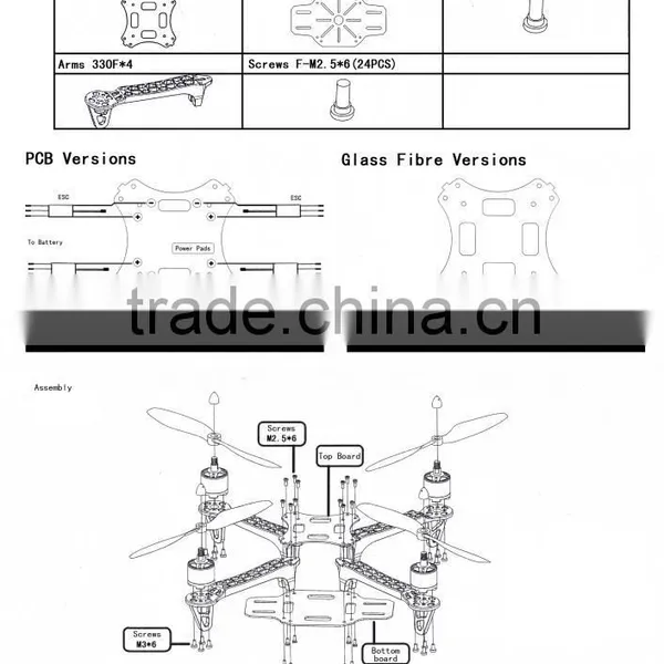 F330 Multi-rotor QuadCopter Airframe 330mm Indoor Multicopter Frame photo-3
