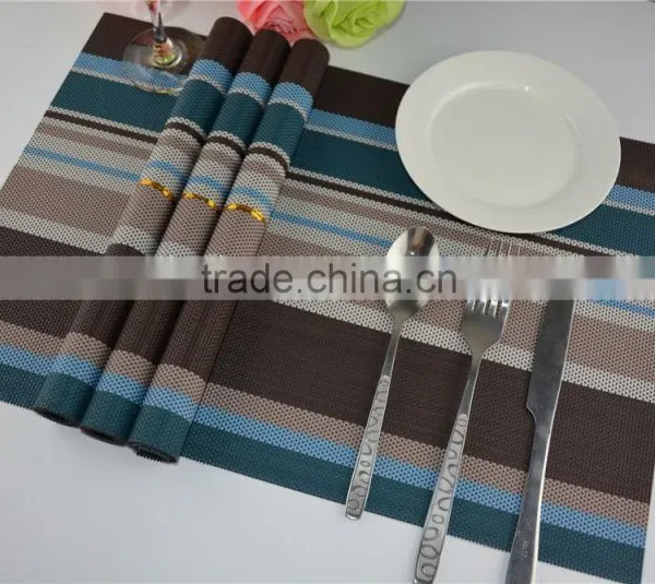 Europe Fashion New Style Blue With Brown Strip Rainbow Placemat photo-5