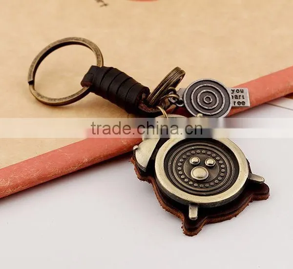 Promotional Cheap High Quality Handmade Custom Leather Keychains photo-2
