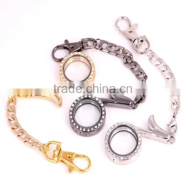 Floating Keychain Locket Floating Locket Keychain Floating Locket Key Chain With Lobster Clasp photo-4