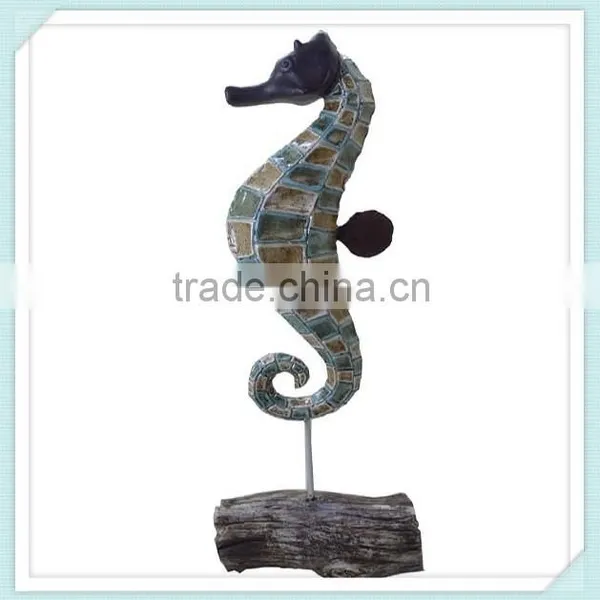 Handmade Polyresin Sea Horse Craft For Home Decoration photo-2
