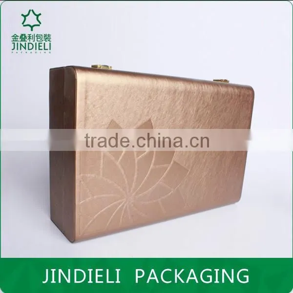 Hot Stamping Beauty Flower Brown Cosmetic Box Packaging photo-3