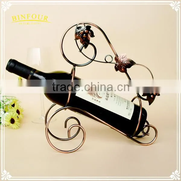 Continental Iron Wine Rack Creative Wine Cooler Vintage Wire Craft Ornaments photo-4