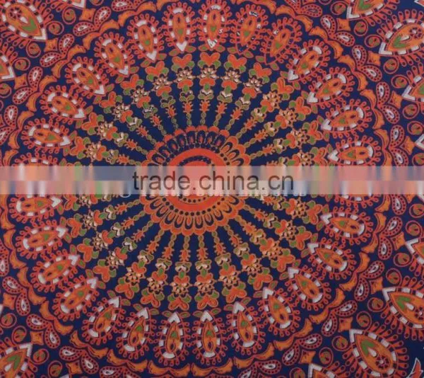 Indian Mandala Pillow Cover Decorative Throw Pillows Large Round Floor Cushions Pom Pom Roundie Boho Pillow Shams photo-2