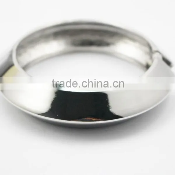 Fashion Blank Chunky Adjustable Alloy Bangle Mirror Polished photo-5