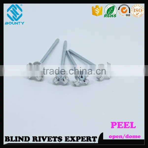HIGH QUALITY OPEN END MANUFACTURER BUTTON HEAD ALUMINUM STEEL POP PEEL TYPE RIVETS photo-6
