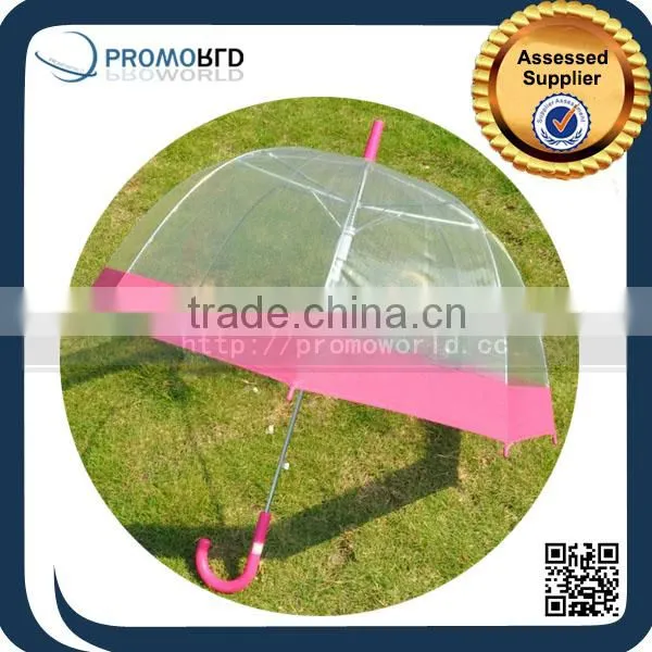 Fashion Clear Transparent Black Bottom Dome Folding Umbrella photo-2